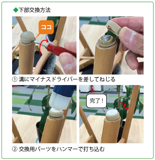 木製用プラパート交換方法